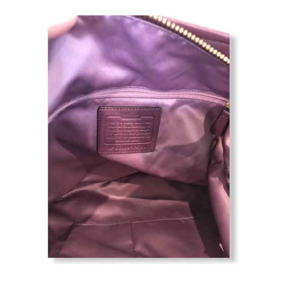 Coach Kristin Plum Leather Crossbody Purse - Picture 4 of 7